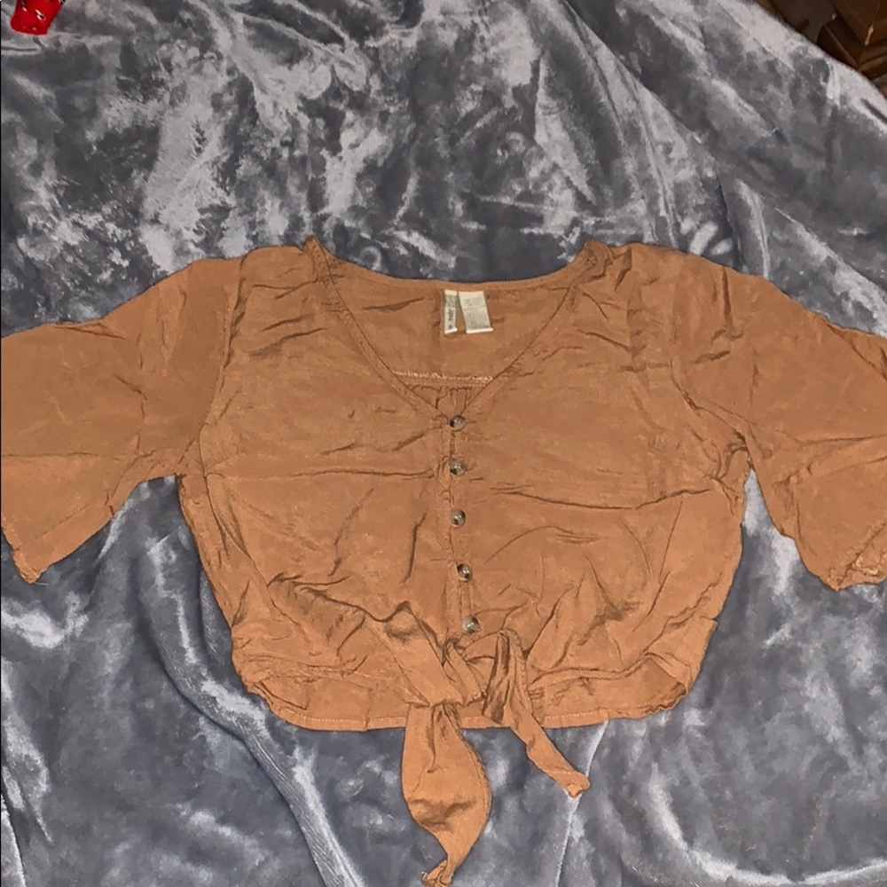 Tie front crop top